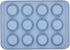 Farberware Nonstick Bakeware Muffin/Cupcake Pan, 12-Cup with Fill Lines, Blue