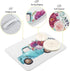 ALAZA Blue Trolley Truck Purple Rose Flower Dish Drying Mat, Absorbent Microfiber Small Drying Pad for Kitchen