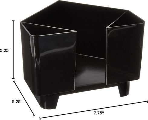 Co-Rect Plastic Bar Caddy with Triangular Design, Black