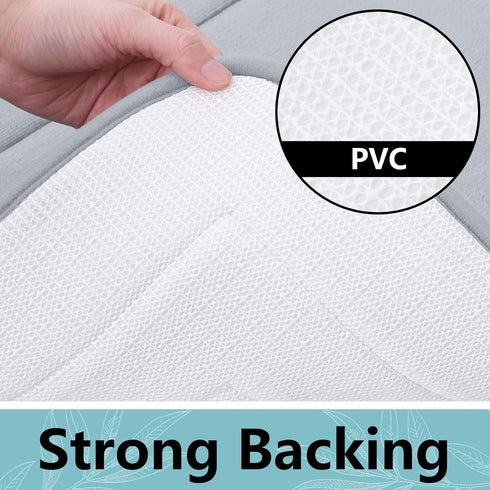 Arotive Ultra Soft Memory Foam Bathroom Rug Mat 30x20, Absorbent Machine Wash Dry Bath Mat, Grey