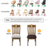 Stretch Chair Seat Covers 4 PCS, Removable Washable Anti-Dust Dining Room Slipcovers, Chocolate