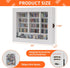 300PCS (White,10"*7.85"*2.2") MACEVIA Shake Away Your Anxiety Mini Bookshelf, Miniature Bookshelf Decor with Mini