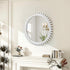 30 Inch ULIKE Round Wood Mirror, Rustic Farmhouse Circle Mirror with Wooden Frame, Modern Wall Decor for Bathroom