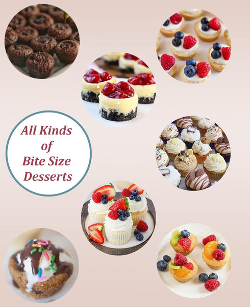 Silicone Mini Muffin Pan, 12-Cup Mini Cupcake Pan with Silicone Pastry Brush, BPA Free, Dark Red