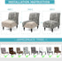 Armless Room(Grey/Black,1) Iauddy Accent Slipper Chair Cover Slipcover,Stretch Spandex Printed Removable Non-Slip Silp