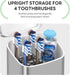 5 Counter GFWARE Toothbrush Holders with Cover - Slots Tooth Brush Holder for Bathroom, Detachable Bathroom Organizer