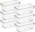 Ravinte 6 Pack Drawer Organizer, 3" X 6" Plastic Storage Bins, Clear Acrylic Organizers for Makeup, Jewelry, Office
