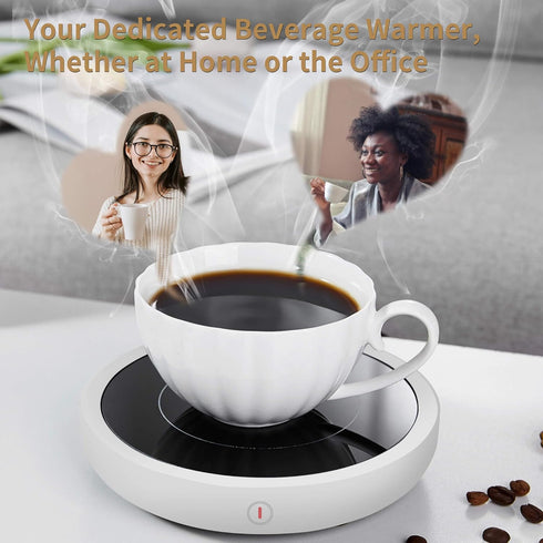 4H 3 Setting, Coffee Mug Warmer for Desk Auto Shut Off, Smart Coffee Cup Warmer with Temperature Electric Mug Warmer