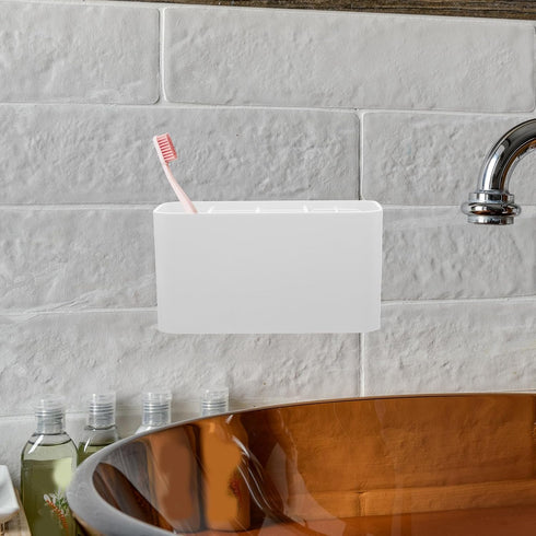 Healifty Wall Mounted Toothbrush Holders for Bathroom - Large Capacity Organizer with 6 Toothbrush Slots