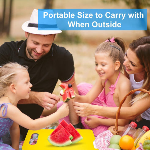Flexible Cutting Board Set - BPA Free 4 Colored Plastic Cutting Board Mats, Dishwasher Safe, 11.4 IN x 7.5 IN