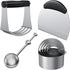 Frapkom Biscuit Cutter Set, Stainless Steel Flour Sifter, Pastry Cutter, Pastry Scraper and