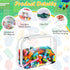 Sanwuta 3 Packs Toy Storage Bags with Zipper, Clear PVC Organizing Bags for Board Games and Kids Books (Black, White,