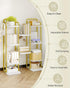 6 2 SR04213A Hzuaneri Tiers Vertical Shoe Rack, Narrow Shoe Tower, Tall Shoes Shelf with Hooks, Adjustable Shelves