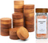 Zepkouel 48 Pcs Spice Jar Lids Acacia Wood,Fits 4 Oz and 8 Oz