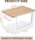 Trash Bag Dispenser, Trash Bag Holder Dispenser with Bamboo Top, Extra Large Garbage Bags Holder Organizer Under Sink