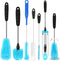 6 Pack Bottle Brush Cleaner Set, Long Handle Stainless Steel Water Bottle Cleaner for Washing Sport Bottles, Narrow
