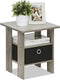 Furinno ANDREY Side Table, End Table, Night Stand with Open Shelves and
