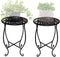 Aonagi 15" Tall Metal Plant Stand, 8" Wide Round Plant Stand for Flower