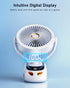 PILSAMAS 10000mAh 40H, 5-Speed (160H 90V) Clip on Fan Rechargeable with LED Light, Battery & Digital Display, Quiet