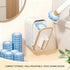 KIRIKIT 48 (1 Wand+48 Disposable Toilet Brush with Refill Heads and Holder Includes Storage Caddy&Toilet Bowl Wand