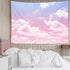 HVEST Pink Cloud Tapestry: Pink and Purple Nature Landscape for Bedroom, Living Room, Girl Dorm Decor, 60W X 40H