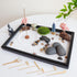 Zen Garden for Desk, Mini Japanese Desktop Sand Office Miniature Zen Garden Box with Lid Kit
