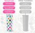 SassyCups 20 oz Vacuum Insulated Stainless Steel Tumbler with Dog Paw Print, Includes Straw and Lid