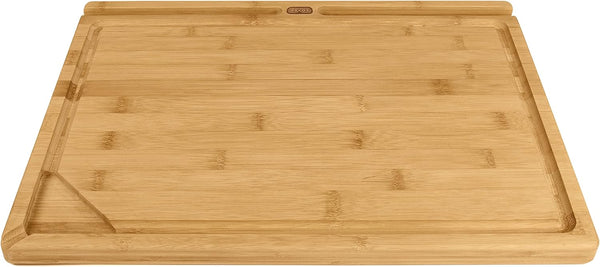 Dexas Prep-Tech Bamboo Cutting Board with Integrated Tablet Holder Groove, 12x16 Inches