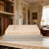 Firtoza Set 2 Decorative Book Storage Boxes of - Faux Book Storage for Photos & Keepsakes Elegant Linen Fabric Coffee