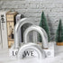 3Pcs HMASYO Sliver Arch Decorative Objects Statue, Coffee Table Bookshelf Aesthetic Decor for Living Room Bedroom