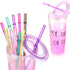 DAKOUFISH 11 Inch Clear Reusable Plastic Drinking Straws for 24 oz & 16 oz Mason Jar Tumblers, Set of 12 with Cleaning