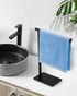Hand Towel Holder Stand, DECLUTTR Stainless Steel Towel Rack for Bathroom Countertop, Black Free Standing Design