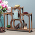 Wood Display Stand, Antique Wooden Display Shelf, Freestanding Small Bookshelf Desk Organizer for Home Office