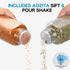 AOZITA 14 Pcs Glass Spice Jars with Labels, 8oz Empty Square Bottles, Shaker Lids, Airtight Caps