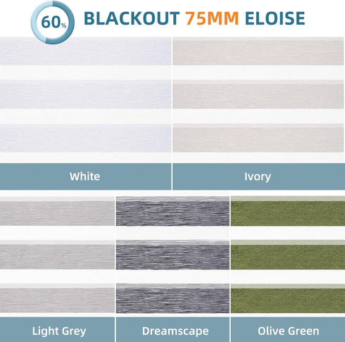 SmartWings Motorized Zebra Shades, 90% Blackout Light Filtering, Work with HomeKit, Alexa, Google Home, Customized
