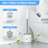 TRENTI Set, Set (3, Toilet Brush, Toilet Brush and Holder Bristles Toilet Bowl Brush Head with Ventilated Holder, Wall