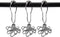 Set of 12 Octopus Shower Curtain Hooks, Decorative Stainless Steel Rustproof Brushed Nickel Rings for Bathroom
