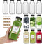 Alotpower 12 oz Glass Juice Bottles with Lids 12Pack, 360ml Square Reusable