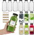 Alotpower 12 oz Glass Juice Bottles with Lids 12Pack, 360ml Square Reusable