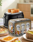 Toaster Dust Cover for Kitchen 4 Slice, The Chef Gnome Retro Black Buffalo Plaid Bread Maker Covers, Washable Small