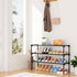32.3" Closet 16 3 Widening Design Shoe Rack for Pairs Small Spaces Non-Woven Tier Shoe Organizer Stackable Metal Shoe