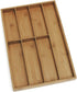 Lipper International Bamboo Wood Flatware Organizer, 7 Compartments, 12" x 17-1/2" x 1-3/4"