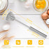OOKUU Stainless Steel Egg Whisk - Whizzy Whisk, Semi-Automatic Blender for Blending, Whisking, Beating (2Pack 12in)