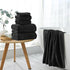 8 Set Black|2 Sheet,2 Towels,4 Cozy Set Piece Bath Towel Oversized Large Bath Hand Washcloths| Ultra Soft Bath Towel