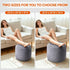 20" 20" 15" x x Pouf Ottoman Foot Rest, Pre-Stuffed Round Foot Stool with Odorless Shredded Memory Foam, Furry & Fluffy