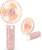 Mudder Crystal Bling Rhinestone Mini Handheld Fan, Portable USB Rechargeable, Battery Operated Small Folding Fan for