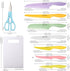 Knife Set with Kitchen Cutting Board, 30 Piece Colour Coding Stainless Steel Boxed Knives with Shears