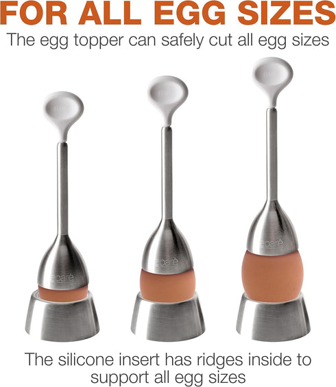 Eparé Egg Cracker Tool with Egg Cups and Spoon for Soft Boiled Eggs