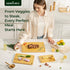 Set 3 Keechee Wood Cutting Board for Kitchen - Reversible Bamboo Cutting Boards Gift of with Juice Groove, Wooden