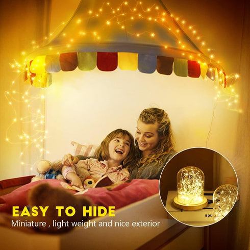 12 Pack 7ft 20 Fairy Lights Battery Operated String Lights - LED Silver Wire Firefly Lights for Mason Jars DIY Picture